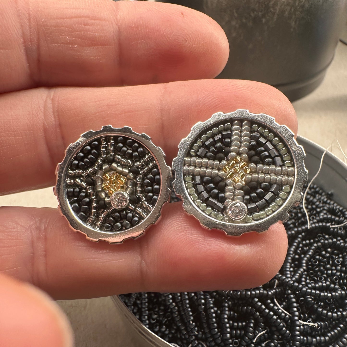 Sand in the Gears Brooches