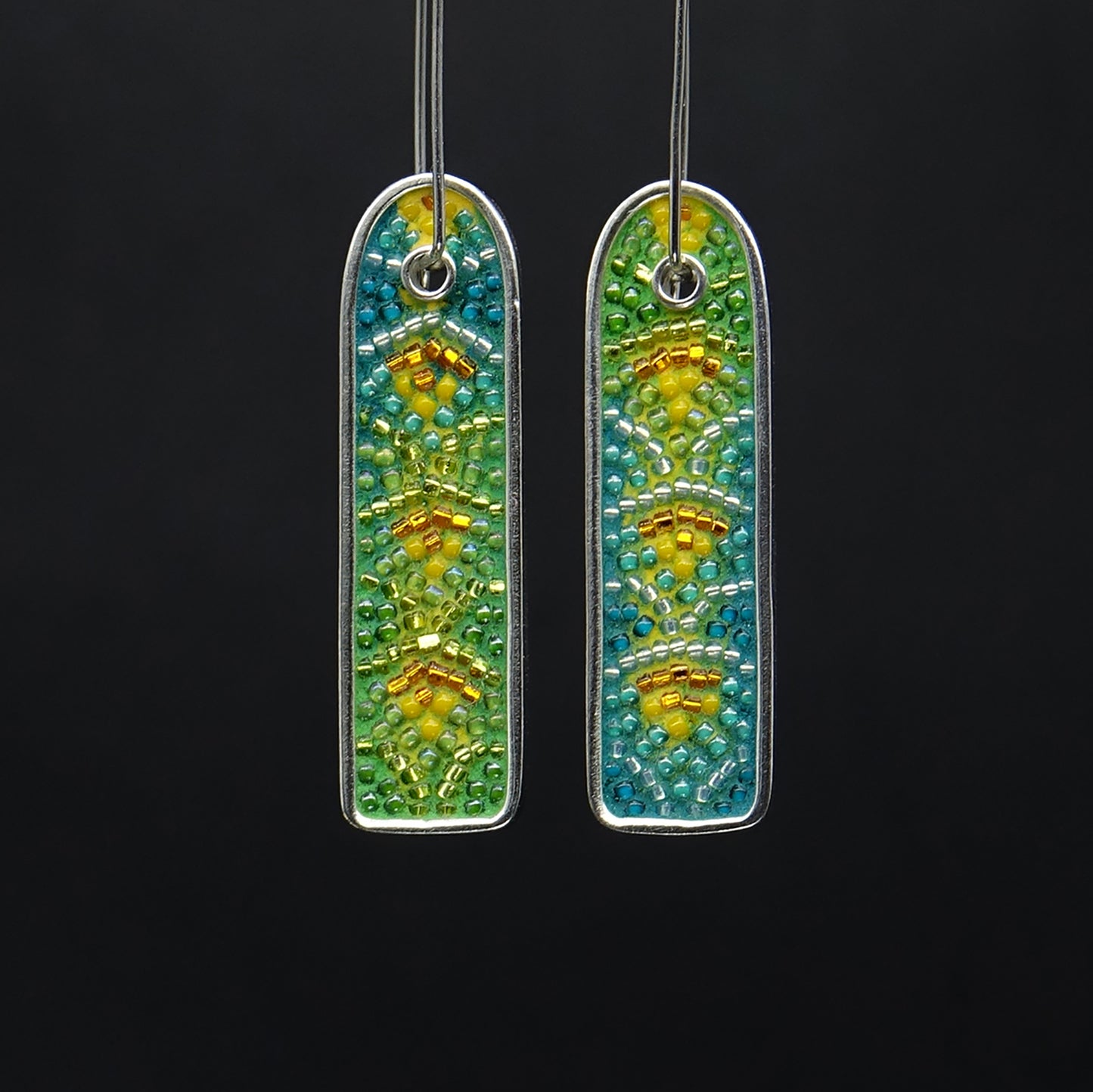 Art Deco Dragon Scales Earrings