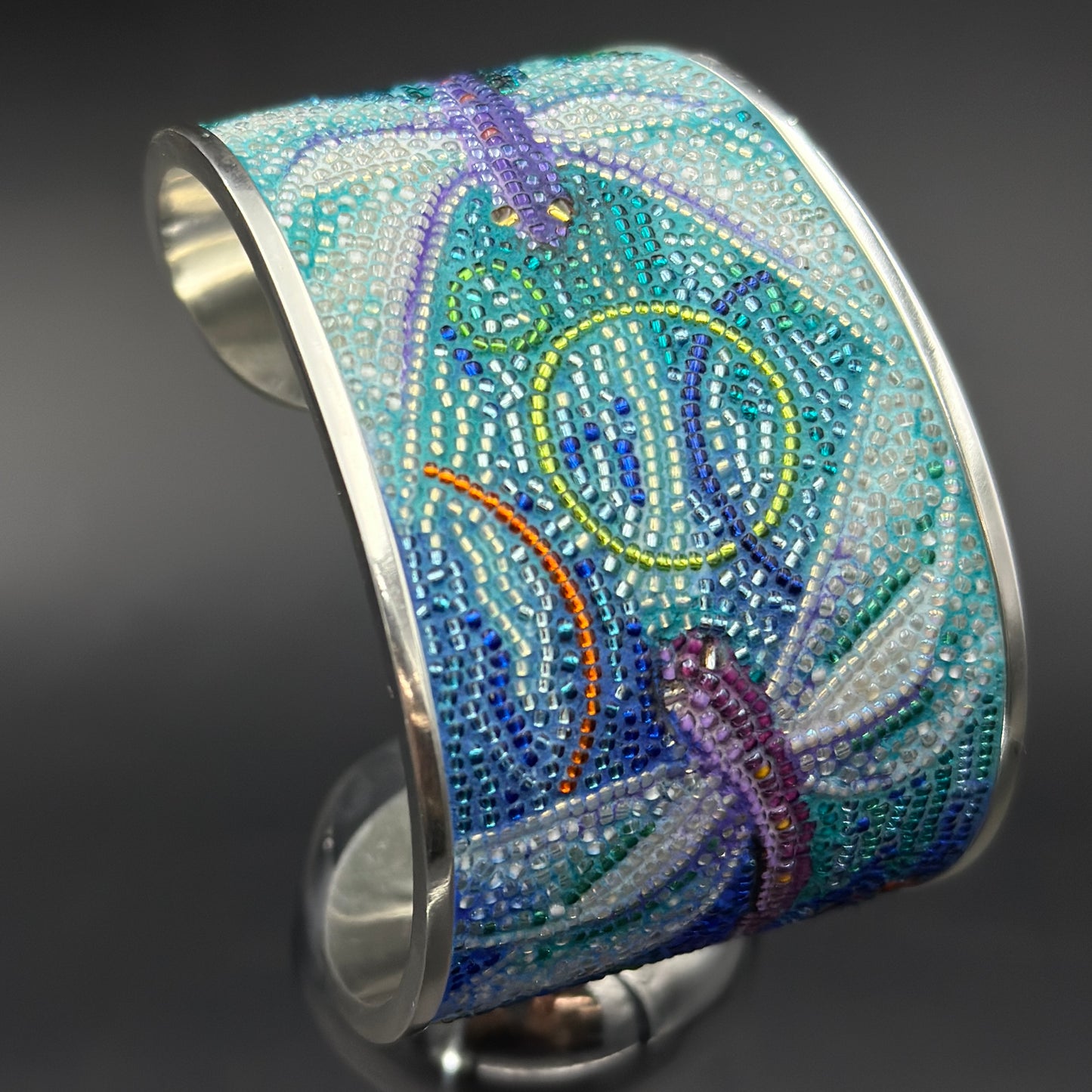 Watery Cuff with Dragonflies