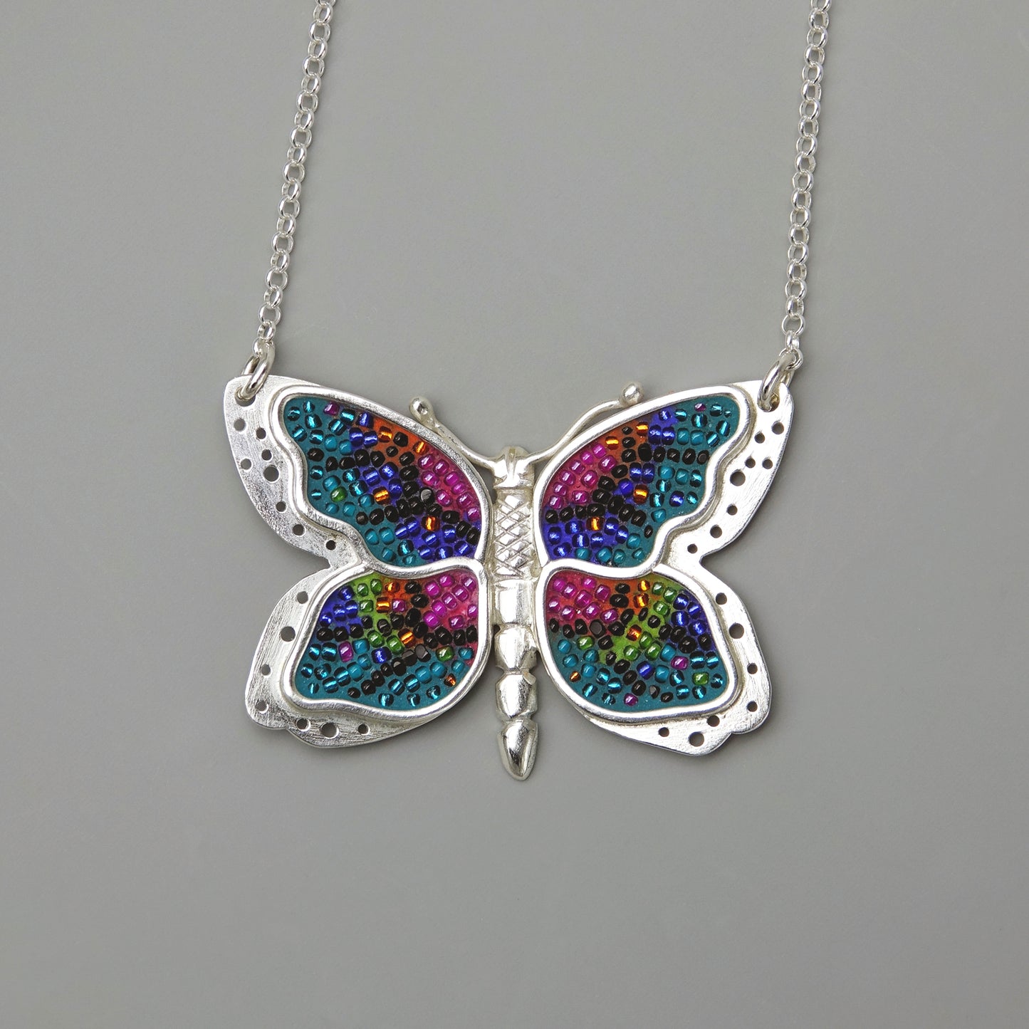 Teal and Pink Butterfly