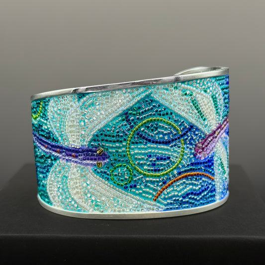 Watery Cuff with Dragonflies