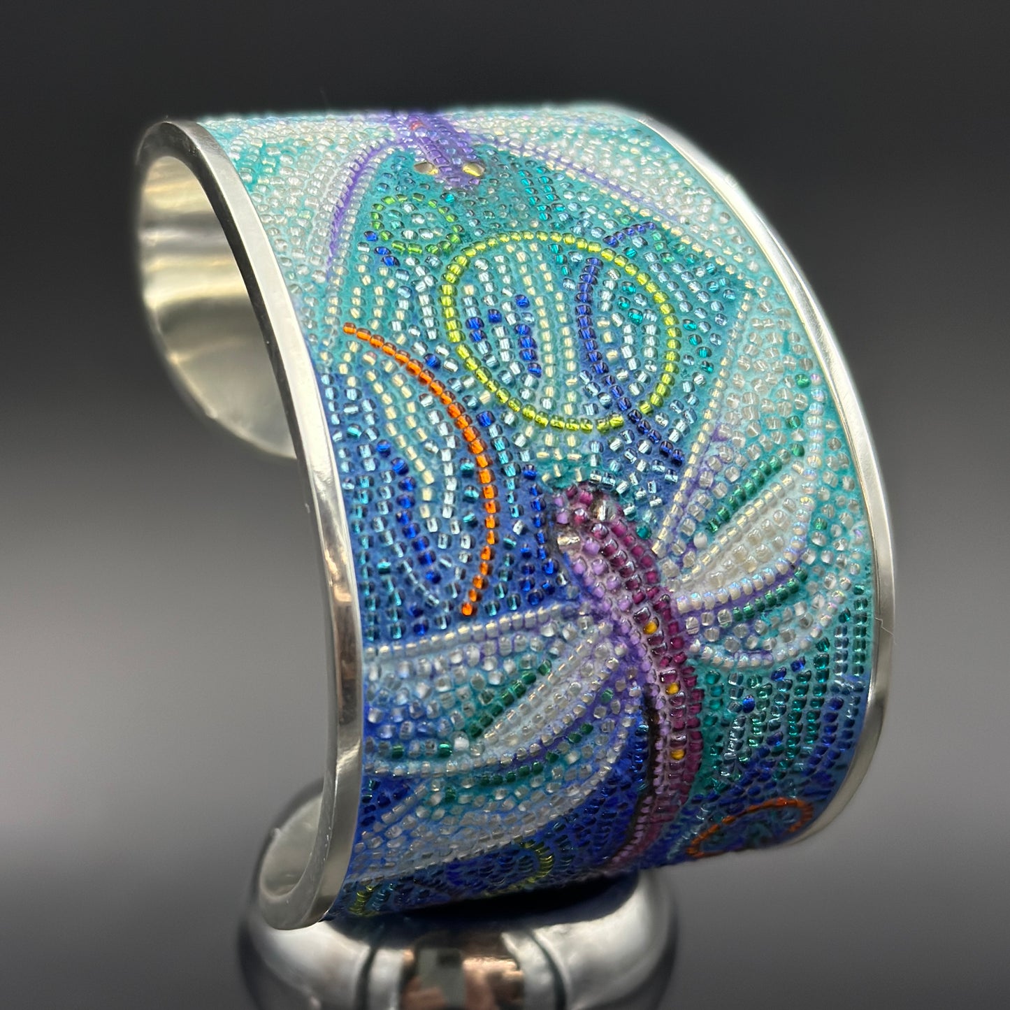 Watery Cuff with Dragonflies