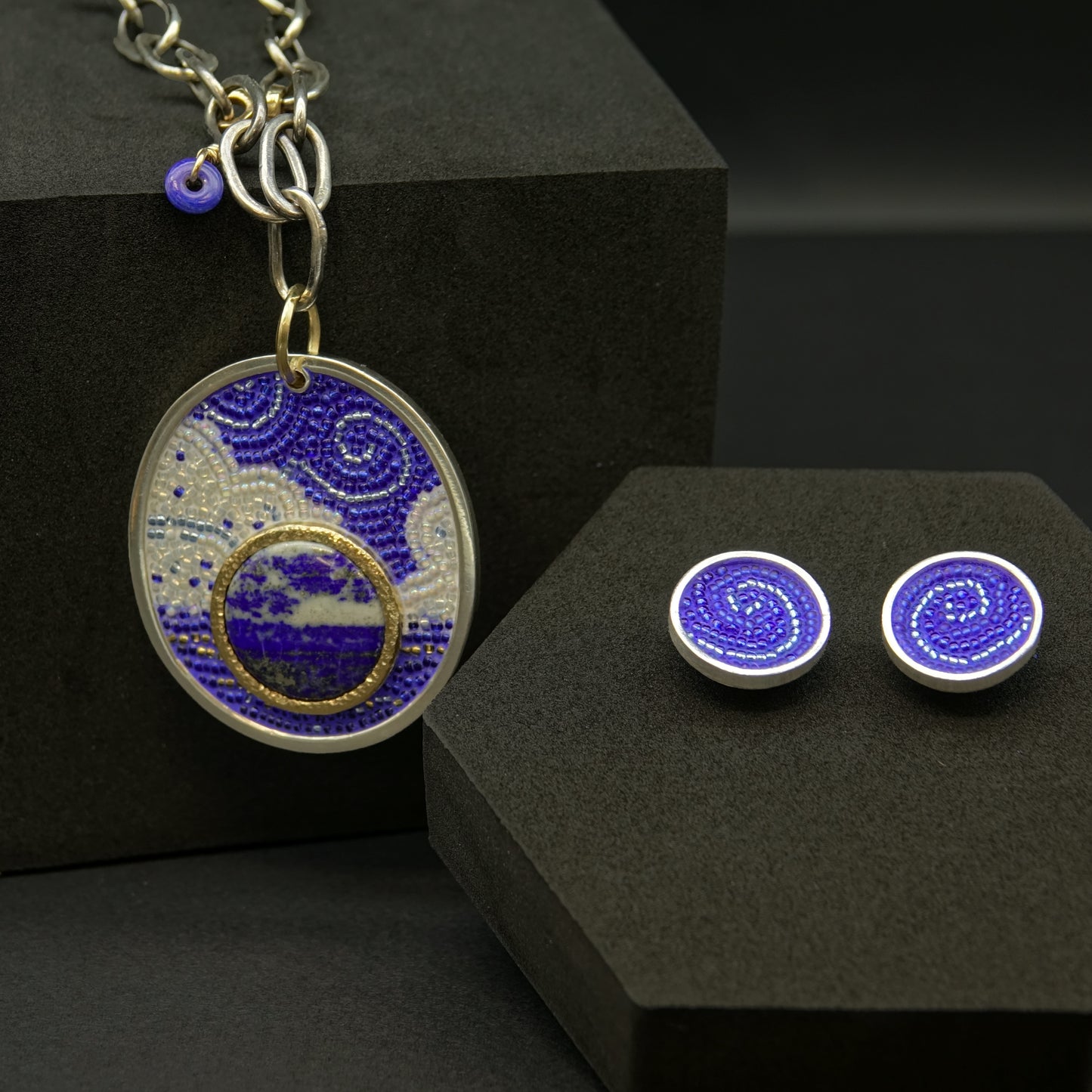 Blue Wave Post Earrings