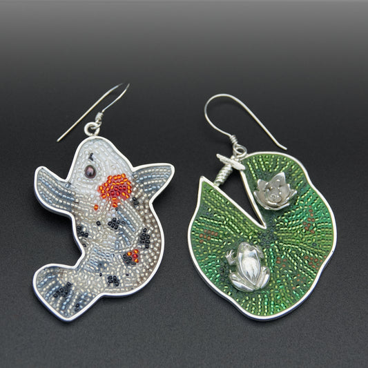 #7in7earrings 2026, Day SEVEN:"By The Pond"