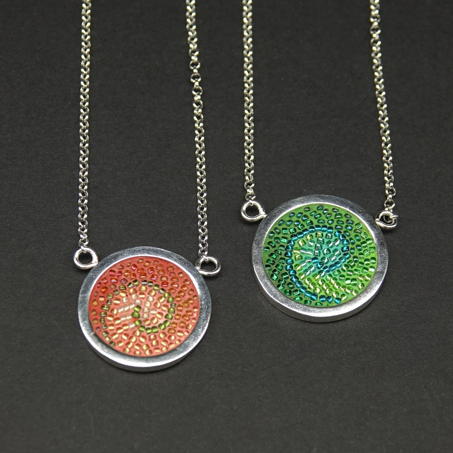 Peach Spiral Necklace