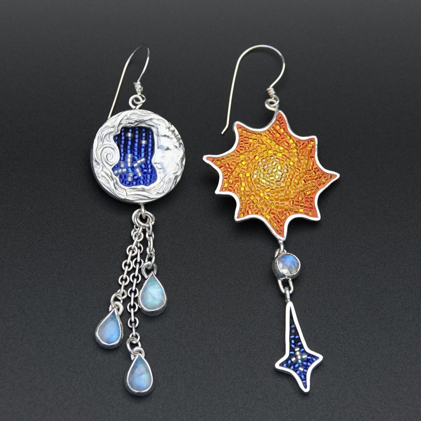 #7in7earrings 2026, Day SIX:"Tears for the Moon"