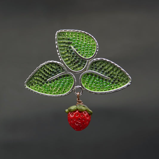 Wild Strawberry Brooch