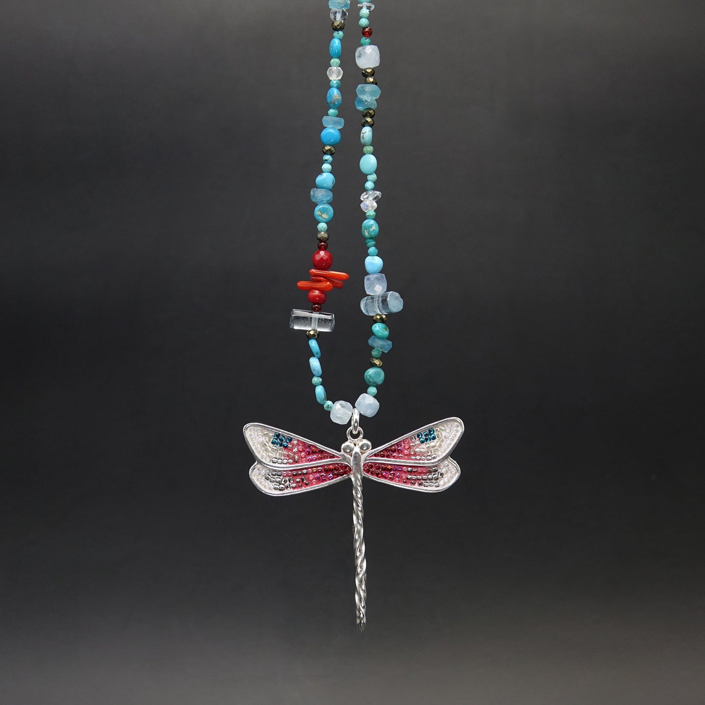 Dragonfly Necklace and Earrings
