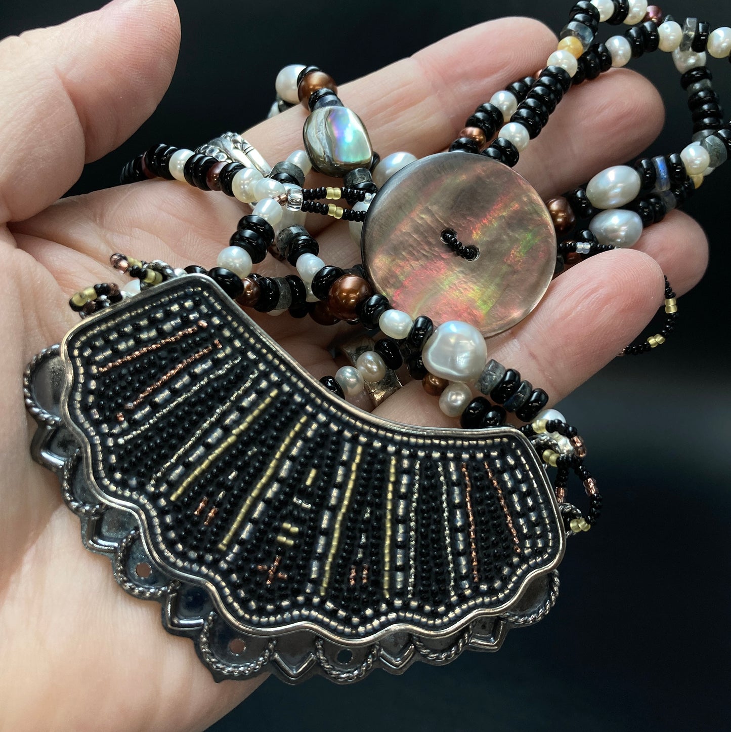 Pearl Dissent Collar Necklace